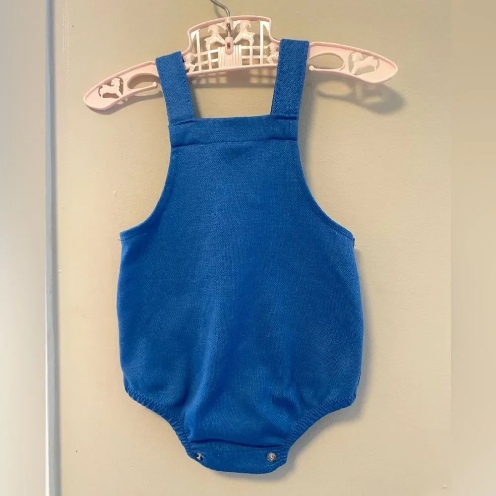 Vintage Carters Retro Teddy Bear Baby Bubble Romper 1 Piece Made in USA